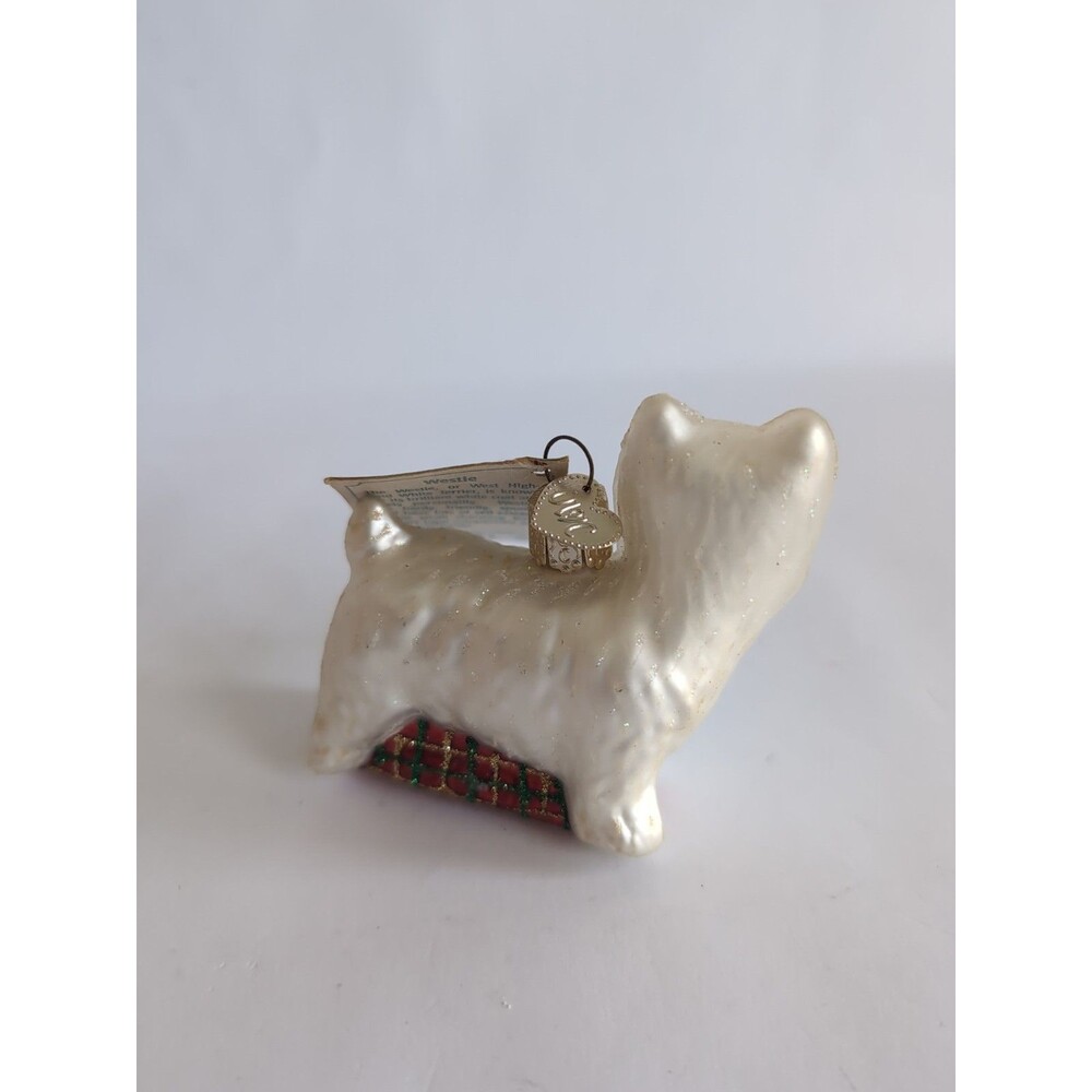 Westie Dog Glass Christmas Ornament Old World Christmas #12251 West Highland - Picture 3 of 5